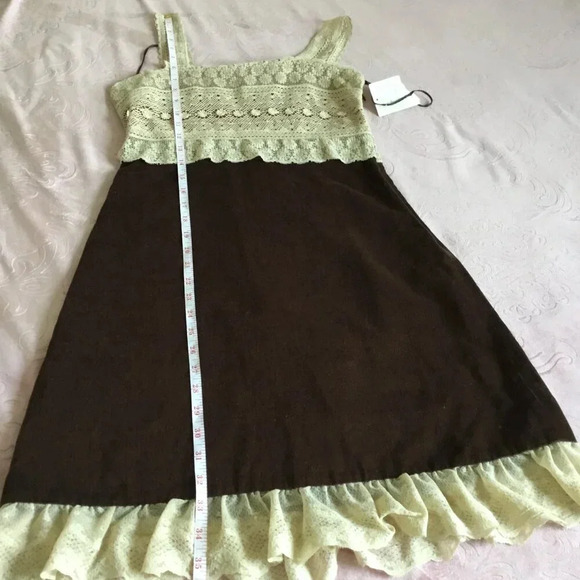 NWT Anthropologie "Macchiato Jumper Dress" by Zehavale, Corduroy, Lace, Sz 2 - Picture 3 of 15